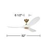 4_52" Visual Comfort Maverick II Brass White DC Ceiling Fan with Remote more views