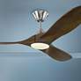 1_52" Visual Comfort Maverick II Brushed Steel LED Damp Fan with Remote