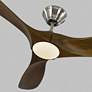3_52" Visual Comfort Maverick II Brushed Steel LED Damp Fan with Remote more views