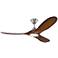 52" Visual Comfort Maverick II Brushed Steel LED Fan with Remote