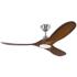 52" Visual Comfort Maverick II Brushed Steel LED Fan with Remote
