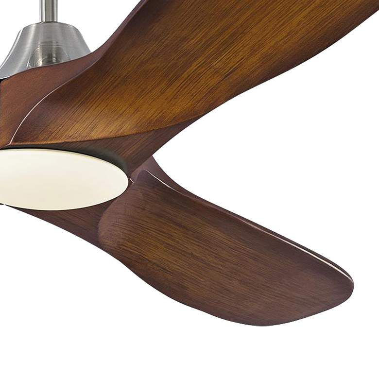 Image 3 52" Visual Comfort Maverick II Brushed Steel LED Fan with Remote more views