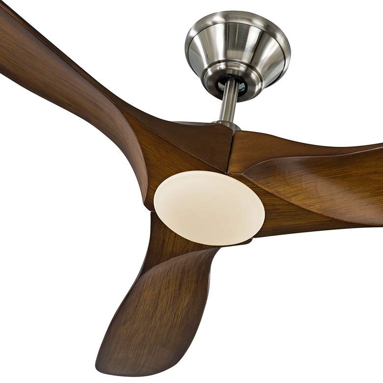 Image 4 52" Visual Comfort Maverick II Brushed Steel LED Fan with Remote more views