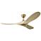 52" Visual Comfort Maverick II Burnished Brass Smart Ceiling Fan
