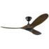 52" Visual Comfort Maverick II Dark Walnut Ceiling Fan with Remote