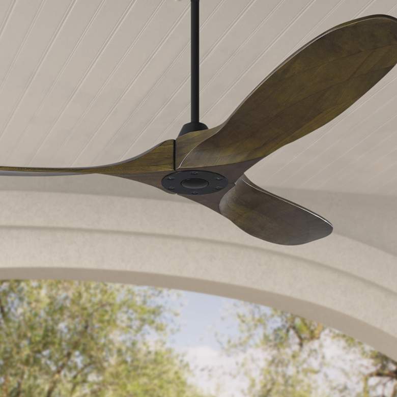 Image 1 52" Visual Comfort Maverick II Dark Walnut Ceiling Fan with Remote