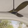 1_52" Visual Comfort Maverick II Dark Walnut Ceiling Fan with Remote
