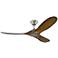 52" Visual Comfort Maverick II Koa Brushed Steel Damp Fan with Remote