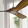 1_52" Visual Comfort Maverick II Koa Brushed Steel Damp Fan with Remote