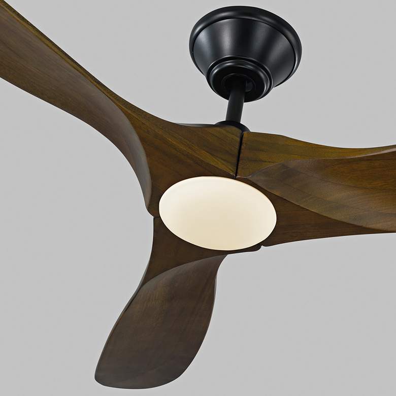 Image 3 52" Visual Comfort Maverick II Matte Black LED Ceiling Fan with Remote more views