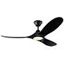 2_52" Visual Comfort Maverick II Matte Black LED Ceiling Fan with Remote