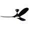 52" Visual Comfort Maverick II Matte Black LED Ceiling Fan with Remote