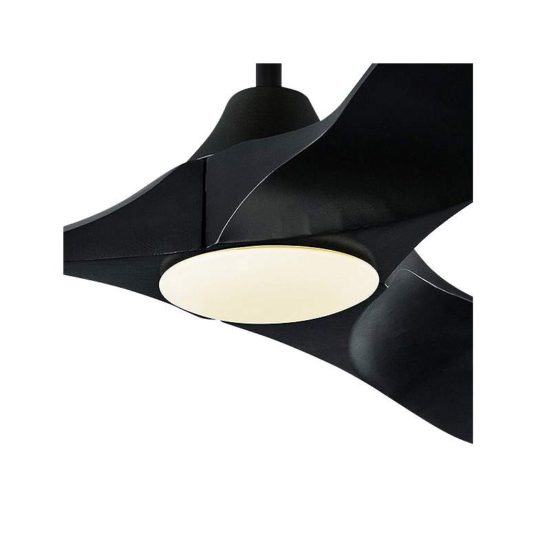 Image 3 52" Visual Comfort Maverick II Matte Black LED Ceiling Fan with Remote more views