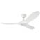 52" Visual Comfort Maverick II Matte White Damp Rated Fan with Remote