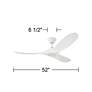 4_52" Visual Comfort Maverick II Matte White Damp Rated Fan with Remote more views