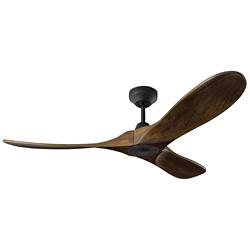 52" Visual Comfort Maverick II Midnight Black Damp Smart Ceiling Fan