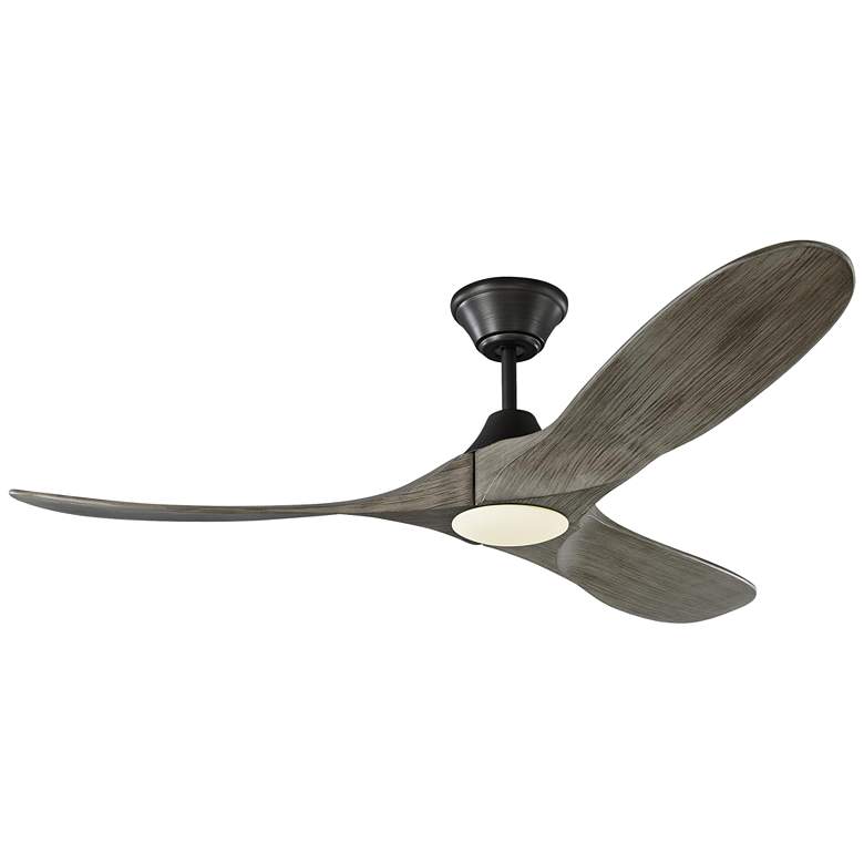 Image 2 52" Visual Comfort Maverick II Oak Pewter Ceiling Fan with Remote