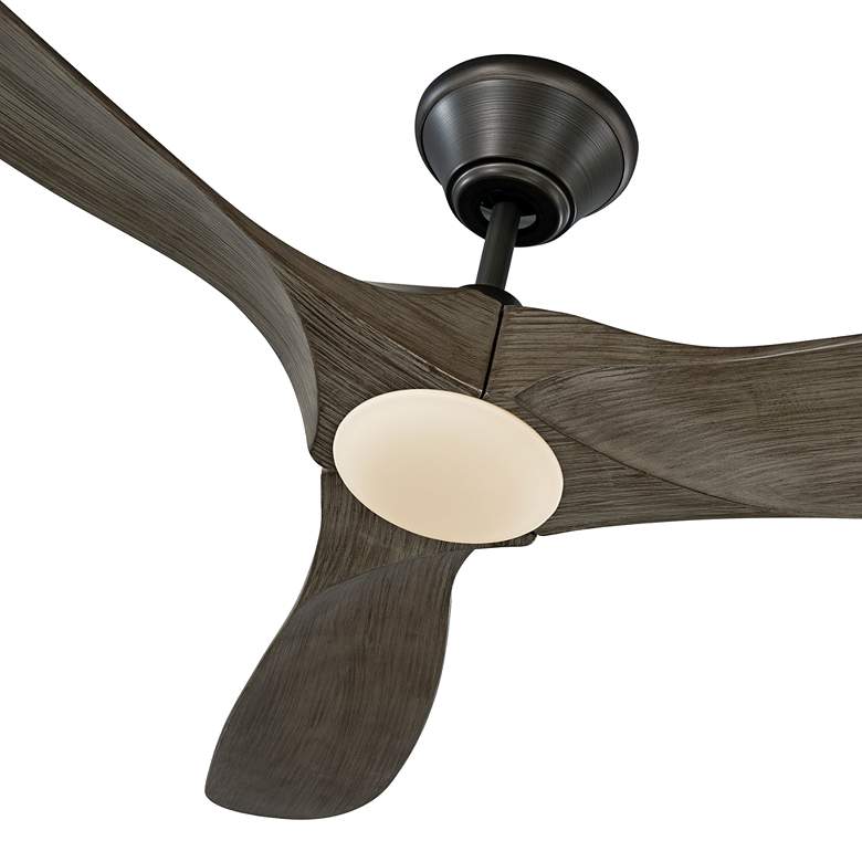 Image 4 52" Visual Comfort Maverick II Oak Pewter Ceiling Fan with Remote more views