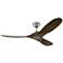 52" Visual Comfort Maverick II Walnut Damp Ceiling Fan with Remote