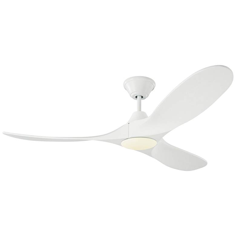 Image 2 52" Visual Comfort Maverick Matte White LED Ceiling Fan With Remote