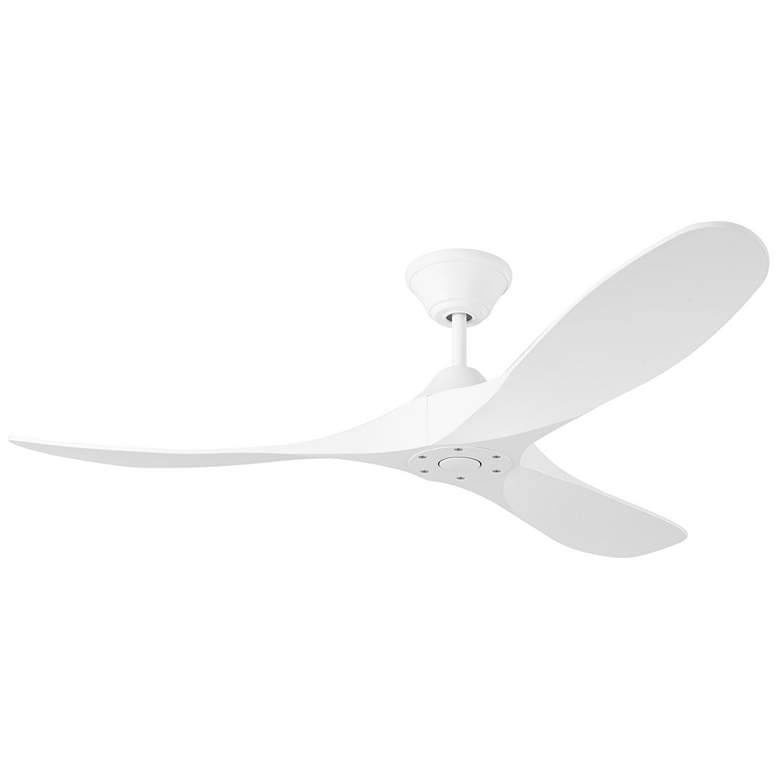 Image 1 52" Visual Comfort Maverick Matte White Wet Rated Fan with Remote