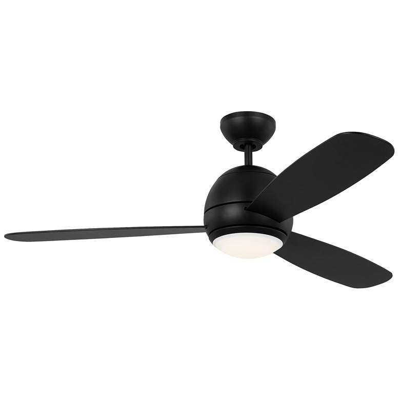 Image 1 52" Visual Comfort Orbis 3-Blade Black Walnut Wall Control Ceiling Fan