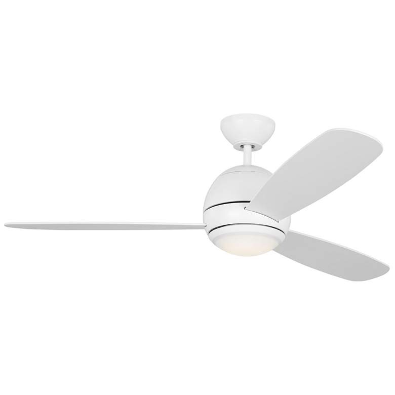Image 1 52" Visual Comfort Orbis Matte White LED Ceiling Fan