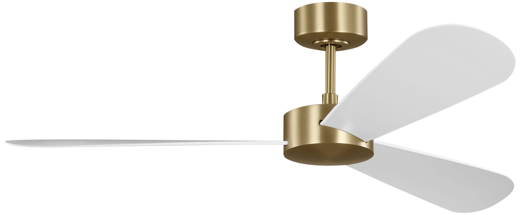 Image 2 52" Visual Comfort Paddle Burnished Brass and White Smart Ceiling Fan more views