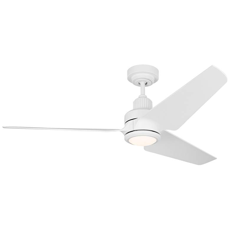 Image 1 52" Visual Comfort Ruhlmann Matte White Smart CCT LED Ceiling Fan