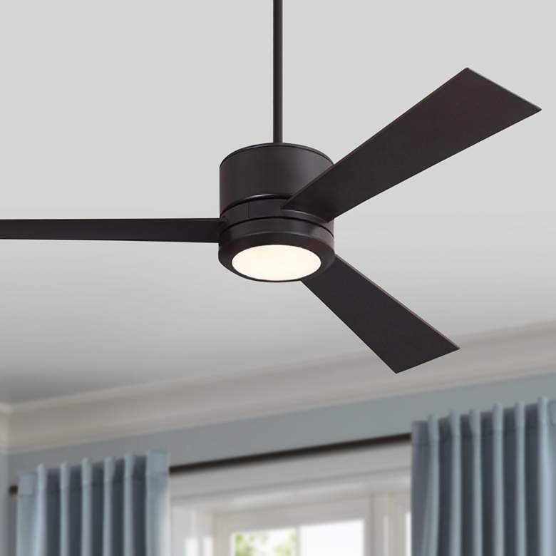 Image 1 52" Visual Comfort Vision LED Bronze Ceiling Fan with Remote