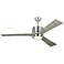 52" Visual Comfort Vision LED Brushed Steel Ceiling Fan with Remote