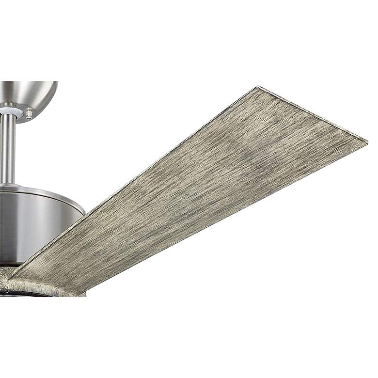 Image 4 52" Visual Comfort Vision LED Brushed Steel Ceiling Fan with Remote more views