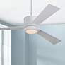1_52" Visual Comfort Vision LED Matte White Ceiling Fan with Remote
