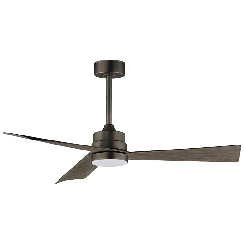 Image 1 52" Vortex Dark Satin Nickel and Graywood LED Ceiling Fan