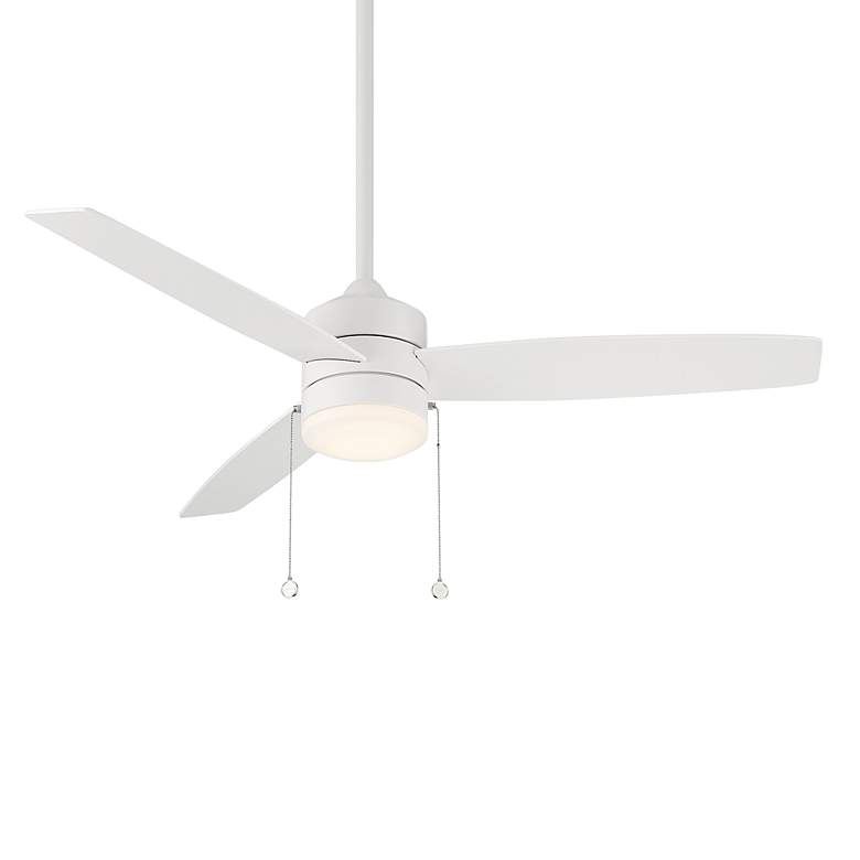 Image 1 52" WAC Atlantis Matte White LED Ceiling Fan