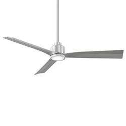 52&quot; WAC Clean Brushed Aluminum Smart LED Wet Ceiling Fan