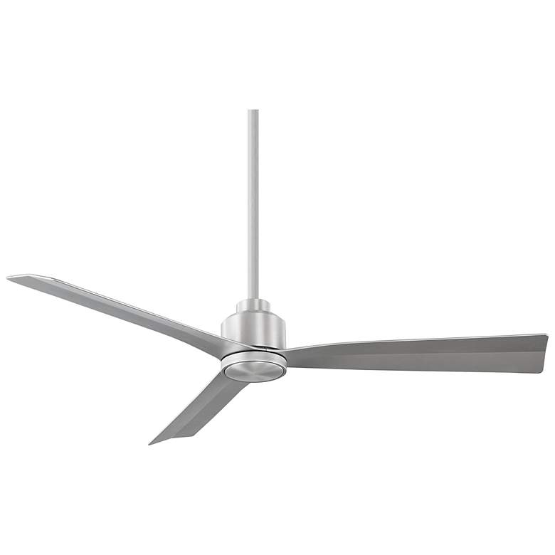 Image 2 52" WAC Clean Brushed Aluminum Smart Wet Ceiling Fan with Remote