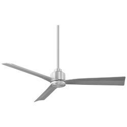 52&quot; WAC Clean Brushed Aluminum Smart Wet Ceiling Fan with Remote