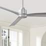52" WAC Clean Brushed Aluminum Smart Wet Ceiling Fan with Remote