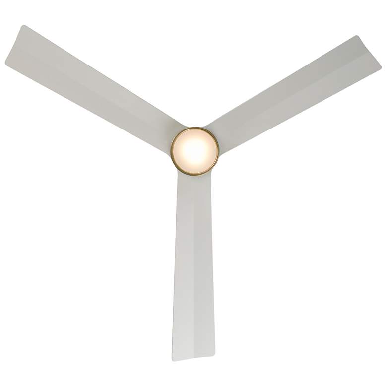 Image 5 52" WAC Clean Damp Rated LED Soft Brass Ceiling Fan with Smart Control more views