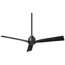 Image1 of 52" WAC Clean Matte Black Smart Wet Ceiling Fan with Remote
