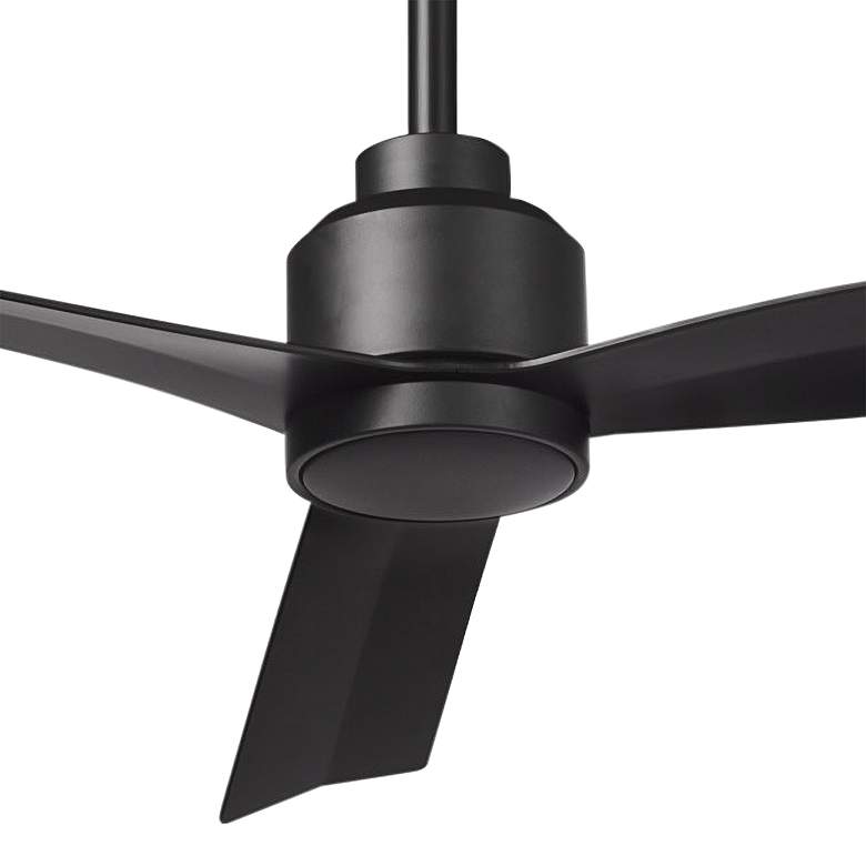 Image 2 52" WAC Clean Matte Black Smart Wet Ceiling Fan with Remote more views
