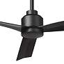 52" WAC Clean Matte Black Smart Wet Ceiling Fan with Remote