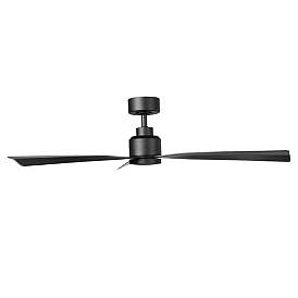 Image3 of 52" WAC Clean Matte Black Smart Wet Ceiling Fan with Remote more views
