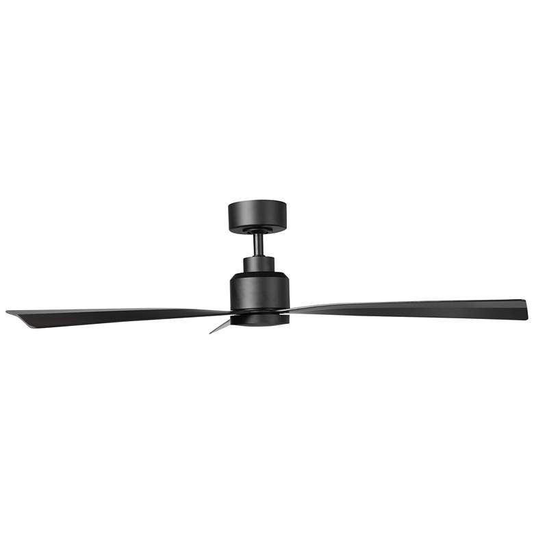 Image 4 52" WAC Clean Matte Black Smart Wet Ceiling Fan with Remote more views