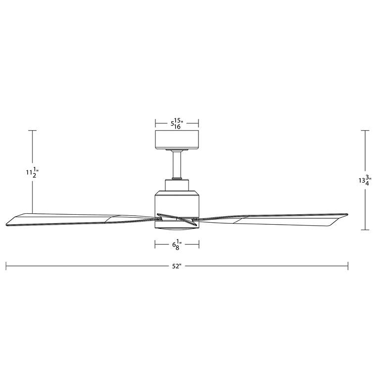 Image 6 52" WAC Clean Matte Black Smart Wet Ceiling Fan with Remote more views