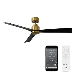 52" WAC Clean Soft Brass Smart Ceiling Fan
