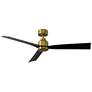 52" WAC Clean Soft Brass Smart Damp Ceiling Fan with Remote