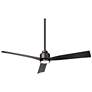 52" WAC Clean Wet Rated LED Matte Black Smart Ceiling Fan with Remote