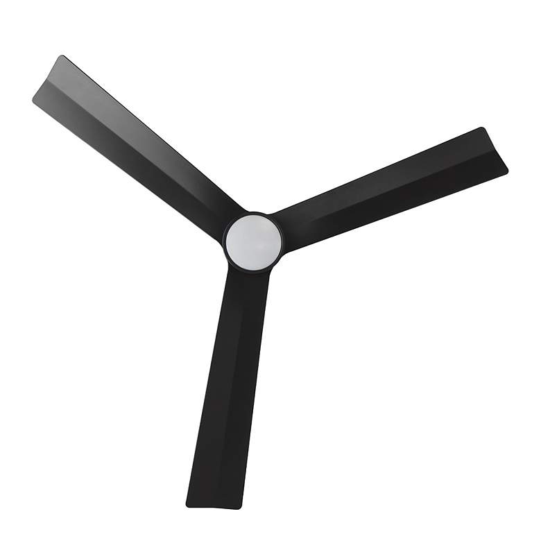 Image 4 52" WAC Clean Wet Rated LED Matte Black Smart Ceiling Fan with Remote more views